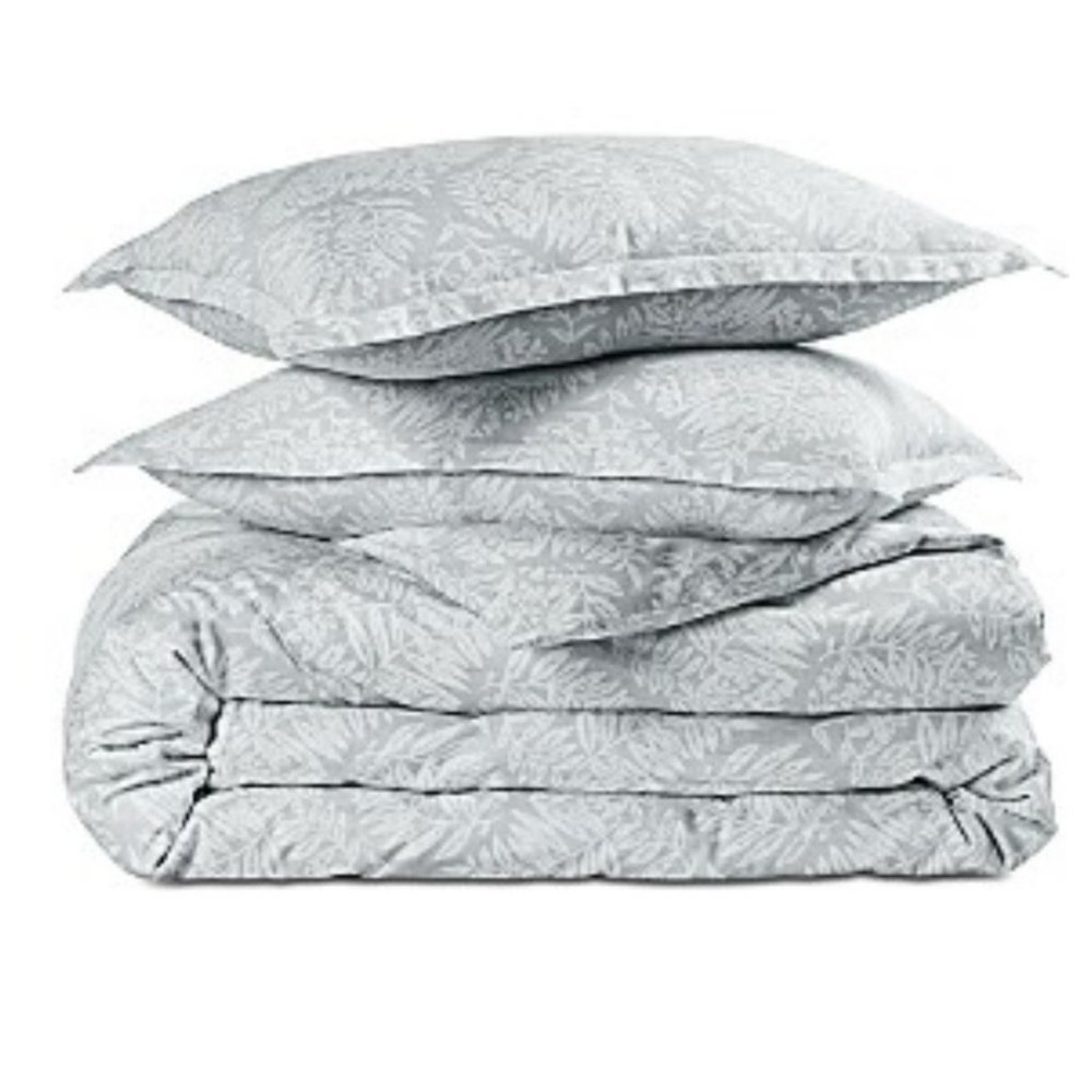 Sky Woodblock Flora Full/Queen Duvet Cover set.